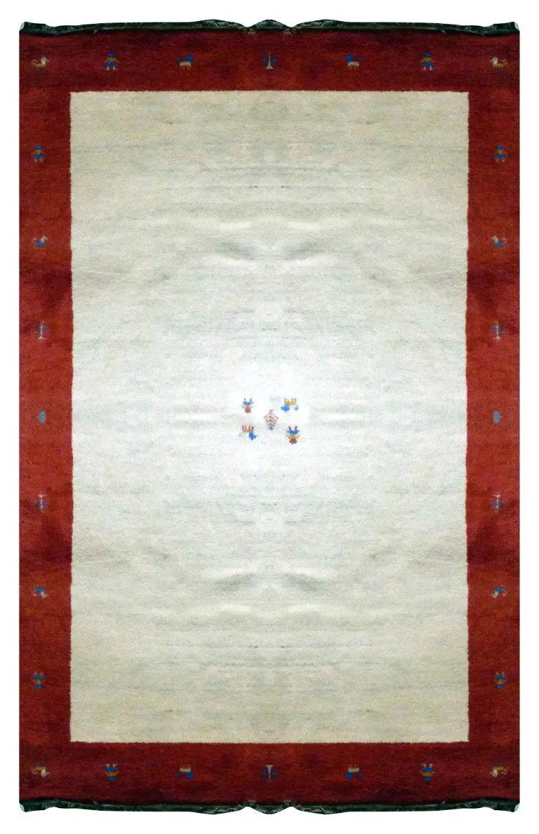 Indian Hand-Knotted Gabbeh Rug 9'10" X 6'5"